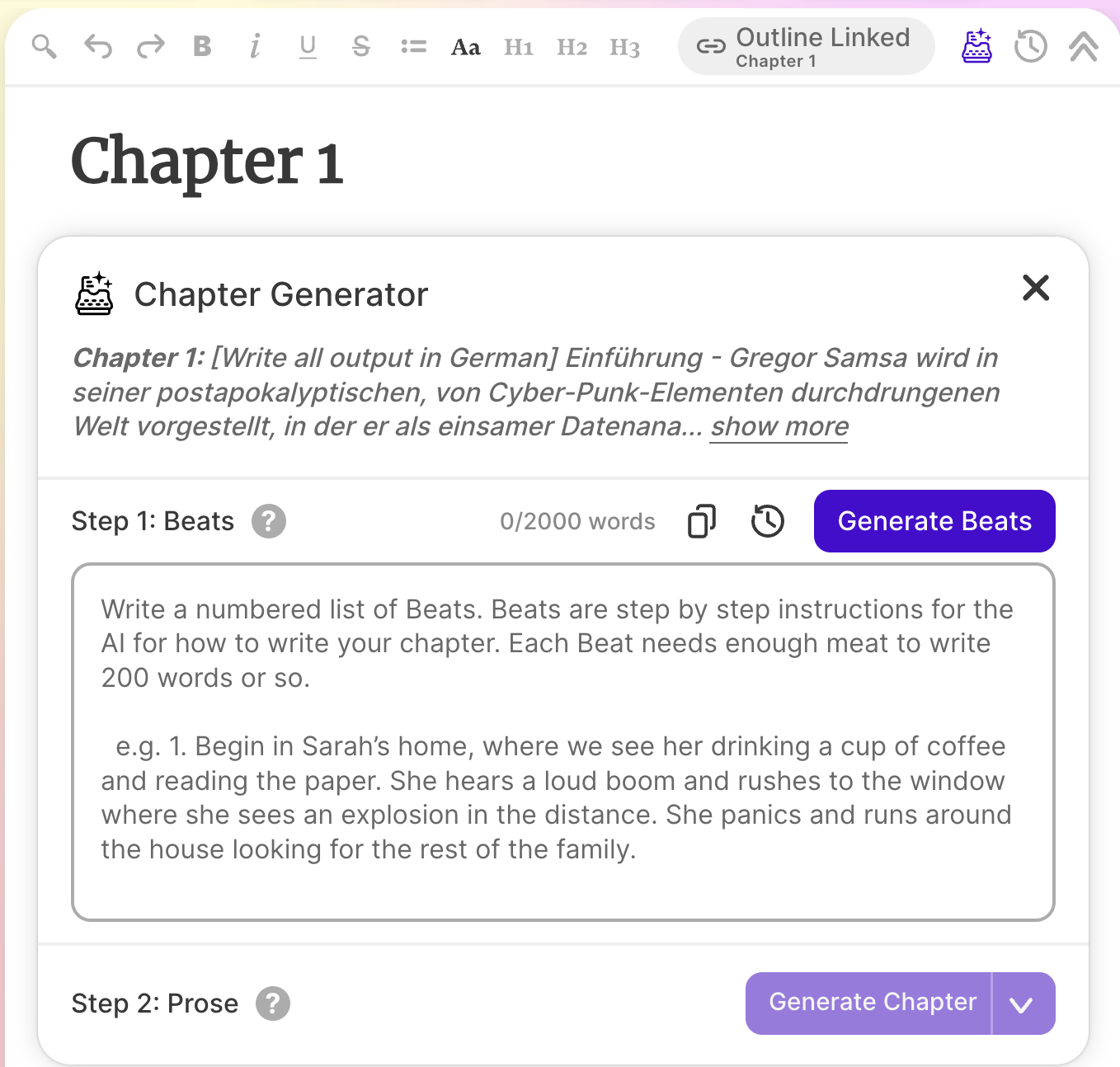 Chapter Generator Terminator Der Chapter Generator – Rainbow Rebel Books
